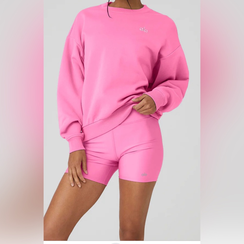 NWOT Alo Accolade Crew Neck Sweater in Paradise Pink - Size M